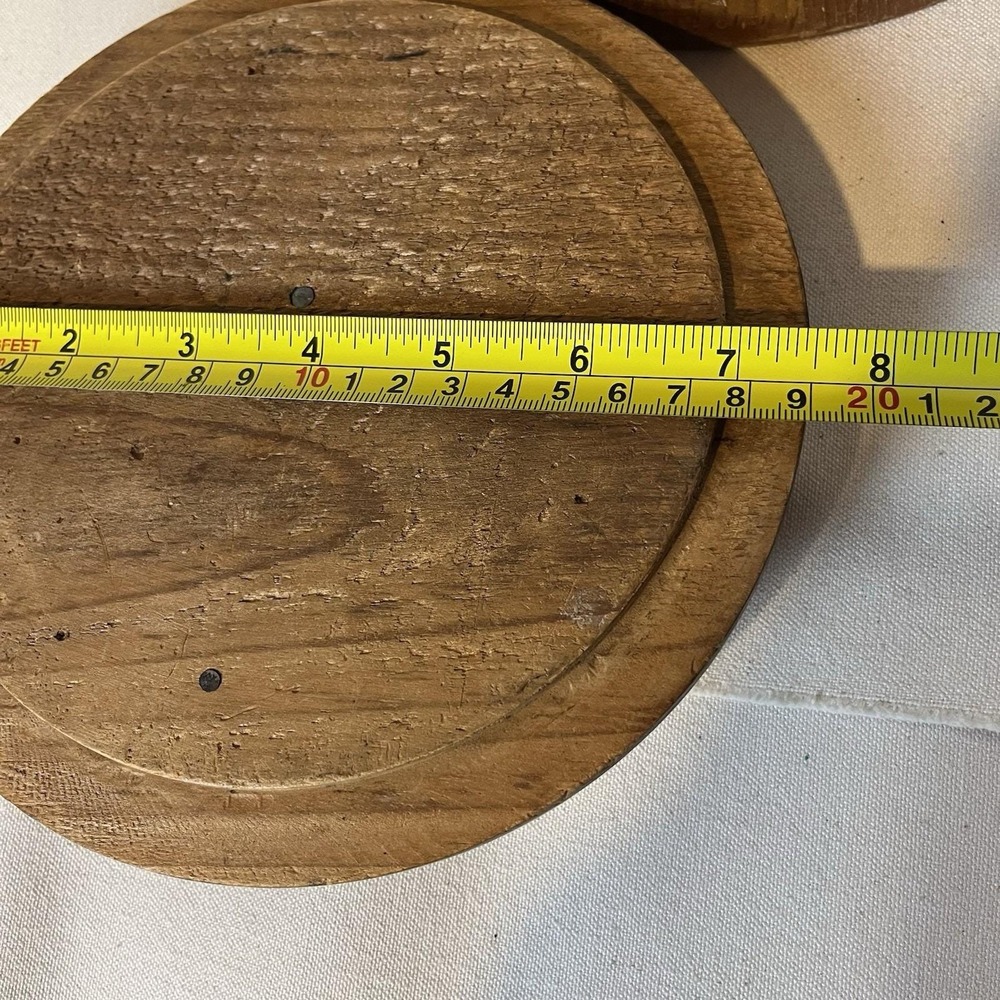 Antique/Vintage Wooden Brass Banded Shoe Shine Bucket Firkin‎ Shaker Style - Picture 15 of 16